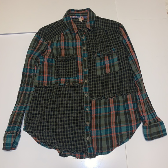Anthropologie Pilcro Green Plaid Shirt - Women’s Size XS - Picture 2 of 10